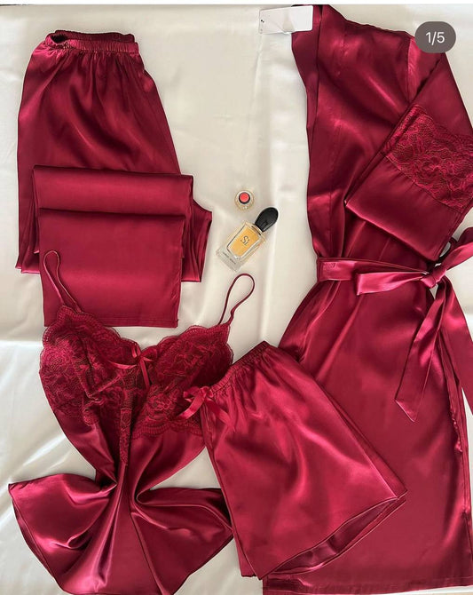 Pyjamas Satin 4 Piece
