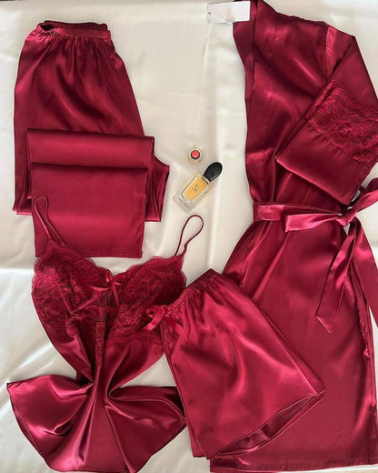 Pyjamas Satin 4 pièce
