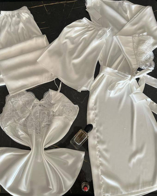 Pyjamas Satin 4 pièce